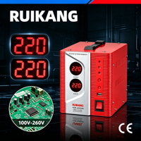 Régulateur de tension automatique monophasé mural 220V AC, protection contre les surtensions, 2 KVA, certifié CE, affichage numérique, boîtier en aluminium