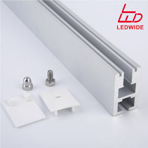 Argento Anodizzato Estruso di Alluminio Serie 6063 di Scanalatura Del Led di Vetro Profilo in Alluminio a Led per L'illuminazione E La Decorazione - Product Image 2