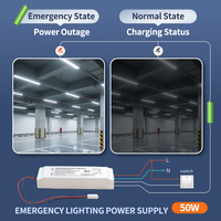 Módulo de Conversión de Emergencia con Recarga Automática y Autodiagnóstico, Batería de Respaldo de 180 min, LiFePO4 de 12.8V, Paquete de Energía de Emergencia LED de 50W de Fábrica