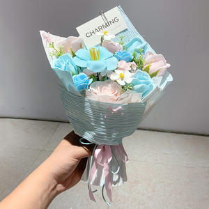 Nouveau bouquet de fleurs de savon en forme de rose, papillon <span class=keywords><strong>et</strong></span> orchidée, cadeau de la Saint-Valentin, cadeau pour petite amie, meilleure amie, cadeau d'anniversaire, <span class=keywords><strong>sens</strong></span> - Product Image 3