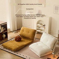 Canapé-lit pliant moderne et réglable, convertible en chaise simple, fauteuil inclinable en velours avec structure métallique, mobilier de salon