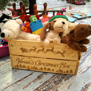 Boîte de rangement décorative en <span class=keywords><strong>bois</strong></span> de caisse de pomme naturelle vintage en gros jouets en <span class=keywords><strong>bois</strong></span> artisanaux et supports de panneaux muraux idée cadeau de réveillon de Noël - Product Image 5