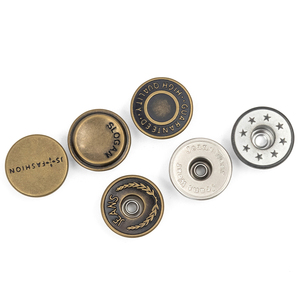 Luxury Brand Garments Accessories China <b>Button</b> Factory Custom Made logo Zinc Alloy Metal Plating Flatback Jean <b>Button</b> - Product Image 6