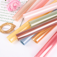 Papier d'emballage pour bouquet de fleurs fraîches, film transparent en cellophane coloré OPP Yohpack, imperméable, translucide