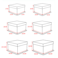 Individuell Bedruckte Käsekuchen-Box Kuchen-Tragebox Geburtstagskuchen-Verpackungsbox Mit Griff Kraftpapier Farbig Andere Lebensmittel Akzeptiert