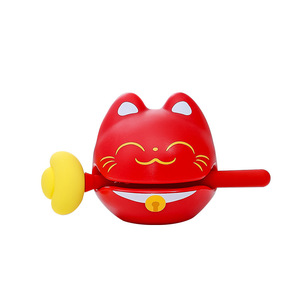 Figura de Gato de la Suerte de Plástico, Decoración de Escritorio Feng Shui, Iluminada, Regalo de Año Nuevo Chino, Pieza Individual - Product Image 5