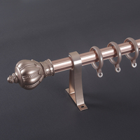 Tringles à rideaux romaines doubles dorées modernes sur mesure, en aluminium de haute qualité, écologiques, robustes, longueur personnalisable, faciles à installer