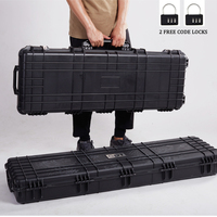 Étui tactique pour armes à feu en plastique étanche IP67 de 45 pouces avec roues, transport portable pour la chasse en plein air, vente en gros, ODM, OEM