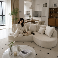 Ensemble de canapés d'angle de luxe moderne en velours pour salon, incluant un fauteuil inclinable, emballé sous vide, avec mousse sans armature, design de mobilier