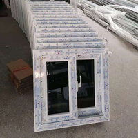 Fenêtre coulissante CONCH profilé en pvc upvc fenêtres coulissantes à double vitrage en UPVC avec moustiquaire