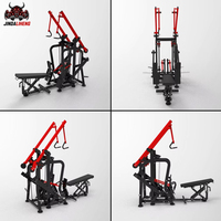 Machine combinée Lat Pulldown et Rame Assise à résistance à charge de disques pour la musculation du dos en salle de sport commerciale