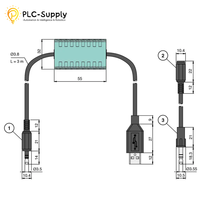 Cable adaptador de programación USB aislado K-ADP-USB para interfaz de configuración de dispositivos industriales K-System E-System PACTware