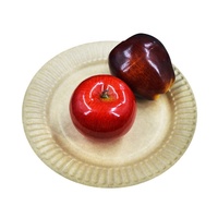 Assiette jetable en papier kraft de 7 pouces, assiette de fête, respectueuse de l'environnement