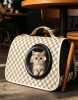 Poussette portable pour animaux de compagnie, grande capacité, pliable, respirante, avec fermeture éclair, confortable, pour chiens et chats