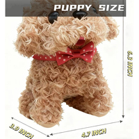Chiot en peluche robotisé alimenté par l'IA OEM/ODM, compagnon interactif et réaliste pour les collections de jouets et d'animaux de compagnie haut de gamme, chien en peluche simulé