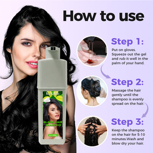 Crème colorante pour cheveux Joynna, henné permanent professionnel, sans ammoniaque, biologique, anti-allergique, shampooing, couvre 100% les cheveux gris, nourrissant - Product Image 2