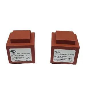 EI Transformer enkapsulasi tipe 230V 220V ke 12V 2VA PCB Transformer tahan air