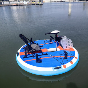 Bateau de pêche gonflable rond multifonctionnel avec siège et moteur, pliable et facile à transporter - Product Image 1