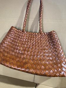 Grand sac à main en cuir de vachette tissé pour <span class=keywords><strong>femme</strong></span> Sasa, deux anses, style rétro artistique, dragon, style panier français, polyvalent, même style - Product Image 4