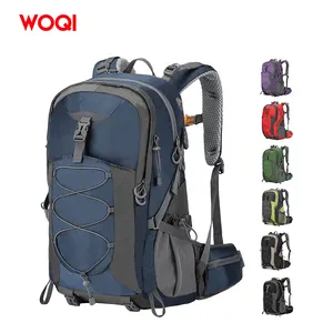 WOQI ขายส่งที่มีคุณภาพสูงกันน้ำพับ40L/50L เดินป่าเป้สะพายหลังที่มีฝาครอบฝน