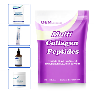 ผงคอลลาเจนเปปไทด์ขายดี บรรจุภัณฑ์แบบกำหนดเองได้ ขั้นต่ำในการสั่งซื้อน้อย  ขนาดขวดและกล่องหลากหลาย สำหรับแบรนด์ที่เน้นการสร้างภาพลักษณ์ - Product Image 1