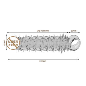 Crystal Penis Condoom Mouw Volwassen Langer Penis Covers Extender Condooms Speelgoed Winkel Voor Mannen - Product Image 4