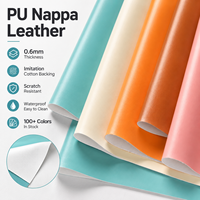 Tissu synthétique en similicuir PU Nappa vegan pour sacs à main, portefeuilles, pochettes, fabrication de sacs, feuilles et rouleaux en gros, avec support souple