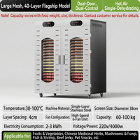 WS-40 Twee-kamer roterende 40-verdiepingen commerciële fruit- en groentedroger met SUS304 materiaal, elektrische verwarming 220V, hoge productiviteit
