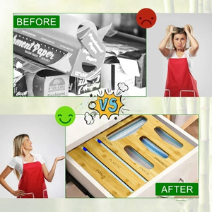 Factory Direct Bamboo Wooden <b>Drawer</b> <b>Storage</b> Organizer for Ziplock Bag Bamboo Zip Lock Bag Organizer - Product Image 4