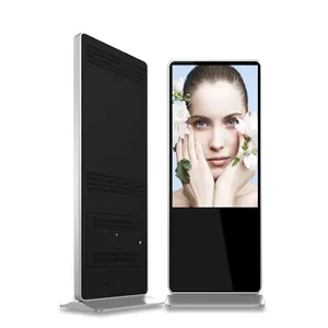 55 इंच इंडोर फ्लोर स्टैंडिंग डिजिटल साइनेज टच स्क्रीन एलसीडी विज्ञापन कियोस्क वर्टिकल मीडिया प्लेयर डिस्प्ले