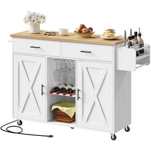 Isla de Cocina al por Mayor, Estante de Almacenamiento de Cocina con Ruedas, Soporte Organizador de Cocina Móvil para Organización de Cocina - Product Image 1