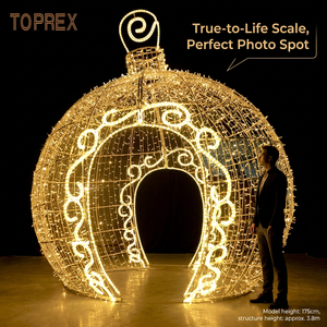 Esfera LED Gigante 3D de 6m para Escultura Emblemática en Plazas Comerciales, Centro de Atención, Esfera de Alta Resistencia con Motivo para Iluminación de Paisajes Urbanos - Product Image 4