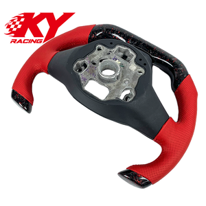 Volant sport en cuir et fibre de carbone forgé sur mesure, style F1, compatible avec Volkswagen Golf 8 MK8 GTI R MK7 - Product Image 3