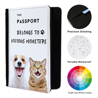 2025 personnalisé Premium Logo Sublimation chien et chat en cuir passeport couverture élégant multifonction Pet portefeuille Services de fabrication