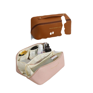 Bolsa de Maquillaje de Viaje 2026, Diseño Nuevo, Gran Capacidad, Cierre de Cremallera, Ecológica, con Compartimentos, Portátil, de PU, Tipo Almohada - Product Image 2