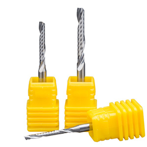 Huhao 6มม. <span class=keywords><strong>CNC</strong></span> ดอกกัดเหล็กทังสเตนแบบเดี่ยวดอกกัดอะคริลิคแบบเกลียวเราเตอร์เจาะดอกสว่านดอกกัดปลายอะคริลิก - Product Image 1