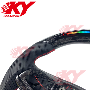 อุปกรณ์ตกแต่งภายในรถยนต์ พวงมาลัยคาร์บอนไฟเบอร์แบบสปอร์ต พร้อมไฟ LED แสดงรอบเครื่องยนต์ สำหรับ Chevrolet LS RS SS Camaro ZL1 2SS - Product Image 2