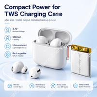 Batterie polymère au lithium 3,7 V 120 mAh, batterie LiPo en pochette, ultra-fine, mini, rechargeable, OEM personnalisée pour étui de charge d'écouteurs TWS