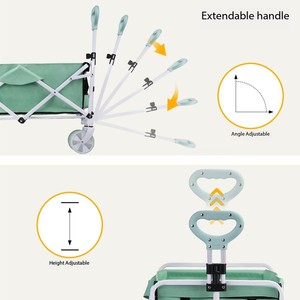 भारी-शुल्क क्षमता उद्यान फोल्डेबल आउटडोर बहु-कार्यात्मक वाहन, कैंपिंग फोल्डेबल समुद्र तट वाहन पोर्टेबल शिविर ट्रॉली - Product Image 4