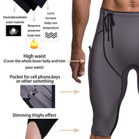Pantalon de combinaison en néoprène personnalisé de 2mm pour hommes short grande taille respirant avec poche pour la plongée, la natation, le canoë, le surf
