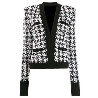 Veste de costume pied-de-poule pour femme, cardigan luxueux en tweed, avec boutons en métal, vestes pour dames, nouvelle collection 2022