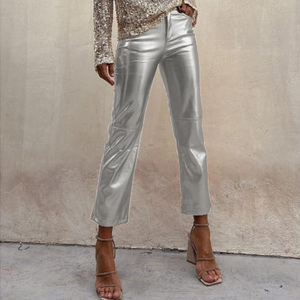<span class=keywords><strong>Pantaloni</strong></span> da <span class=keywords><strong>donna</strong></span> nuovi abbigliamento 2024 <span class=keywords><strong>pantaloni</strong></span> a gamba dritta <span class=keywords><strong>lucidi</strong></span> a vita alta - Product Image 5