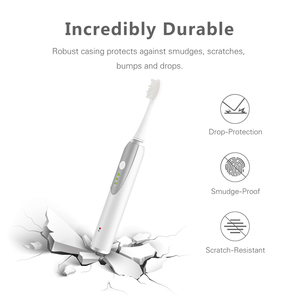 Brosse à dents électrique à ondes soniques, chargeur sans fil, 31200 VPM, 3 niveaux d'intensité, étanche IPX7, 10H de charge, 2 têtes pour les voyages - Product Image 6