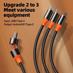 Cavo di Ricarica Multifunzione <span class=keywords><strong>3</strong></span> in <span class=keywords><strong>2</strong></span> da 100W, Type-C a Type-C, 1,2m, Cavo di Ricarica Super Veloce, Cavo Dati Intrecciato - Product Image 4