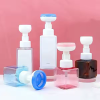 Kemasan kosmetik Sanatizer tangan 300ml bunga hewan peliharaan berbentuk gelembung sabun tangan anak-anak Dispenser pencuci tangan botol pompa busa plastik