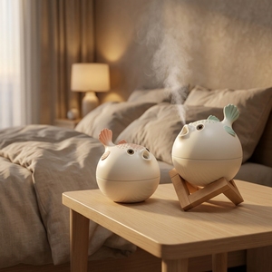Pufferfish Humidifier 260ml Ultrasonic Cool Mist Aroma Essential Oil <strong>Diffuser</strong> USB Powered for Bedroom Home Desktop - Product Image 1
