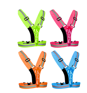 <span class=keywords><strong>Gilet</strong></span> de sécurité <span class=keywords><strong>réfléchissant</strong></span> LED de classe 2 ANSI pour vélo et <span class=keywords><strong>trottinette</strong></span> électrique avec lumières, en polyester, logo personnalisé - Product Image 2