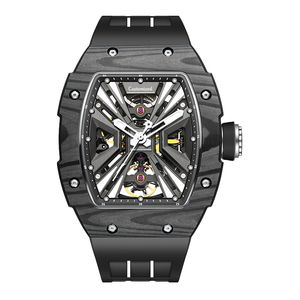 Reloj Mecánico de Lujo de 43 mm con Volante de Fibra de Carbono, Reloj Mecánico Automático Hueco para Hombre - Product Image 5
