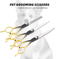 Kit de toilettage pour animaux de compagnie professionnel, simple, portable, pliable, en plastique, manuel, 3 en 1, pour chien et chat, avec ciseaux, peignes, nettoyage