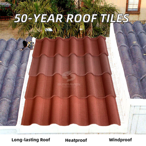 Tejas Metálicas con Recubrimiento de Piedra Premium, Acero Corrugado Resistente al Calor de 50 Años, Tejas Lisas para Techos de Edificios - Product Image 2